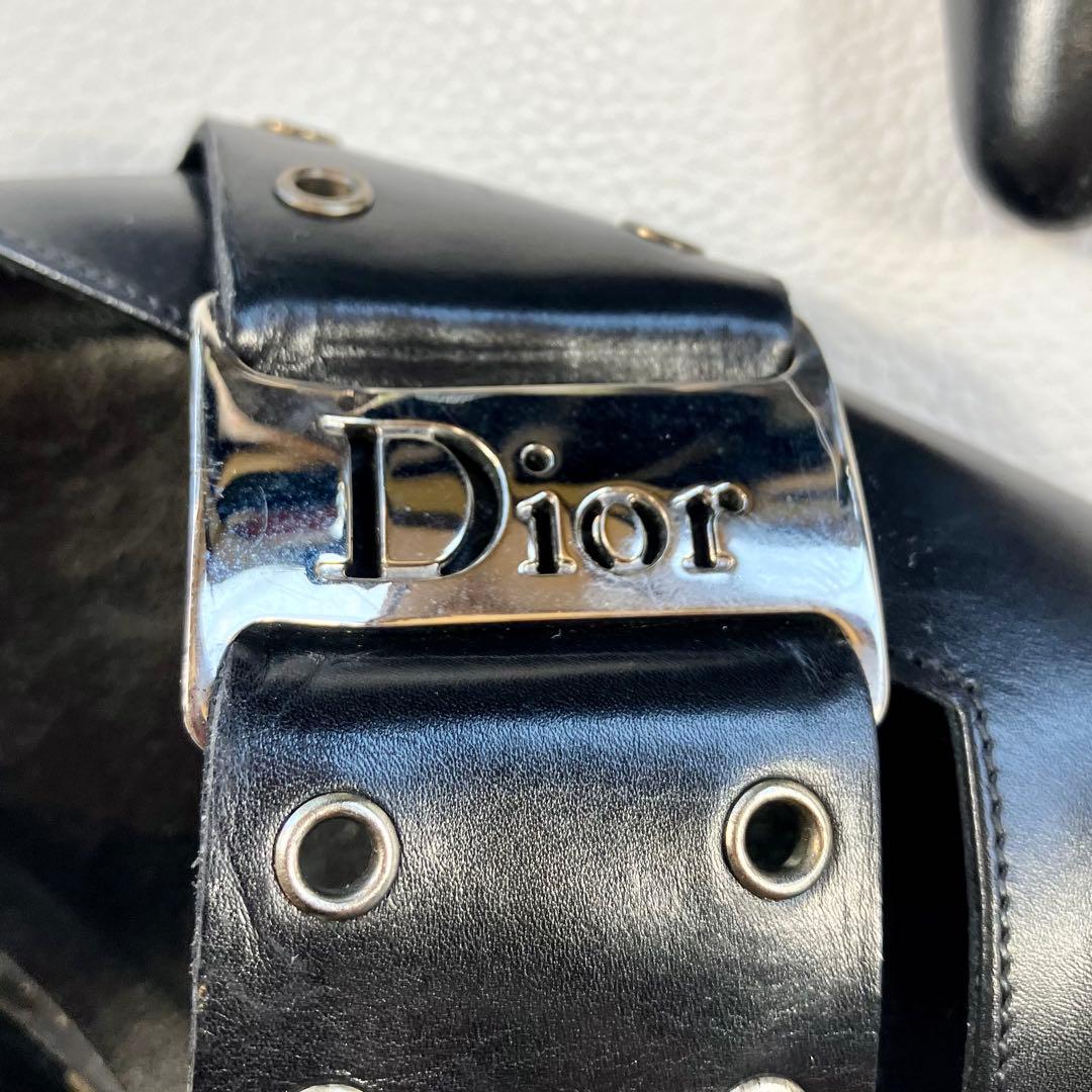 クリスチャンディオール　ミュール　CDロゴ　メタルアイレット　サイズ35.5