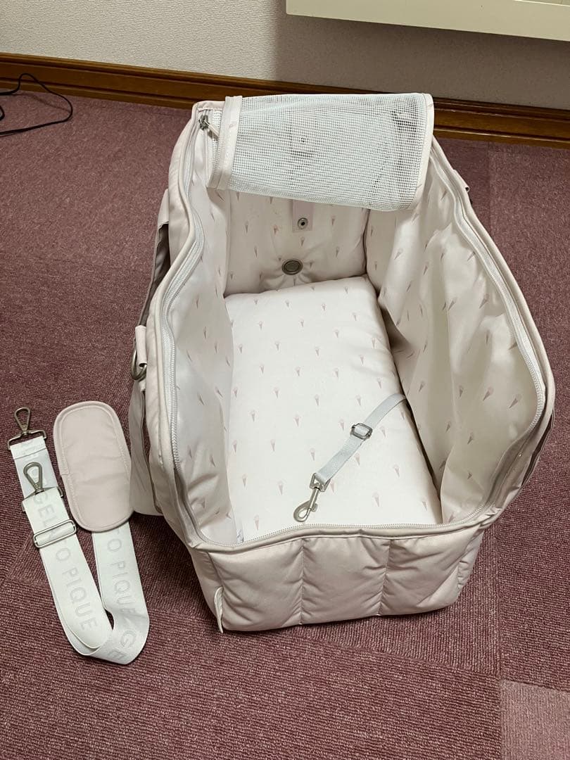 ジェラートピケ　メッシュ上部 キャリーバッグ