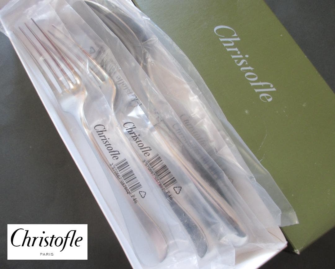 未開封極美品☆仏蘭西 高級銀器クリストフル　カトラリー６本ステンレス　フィデリオ