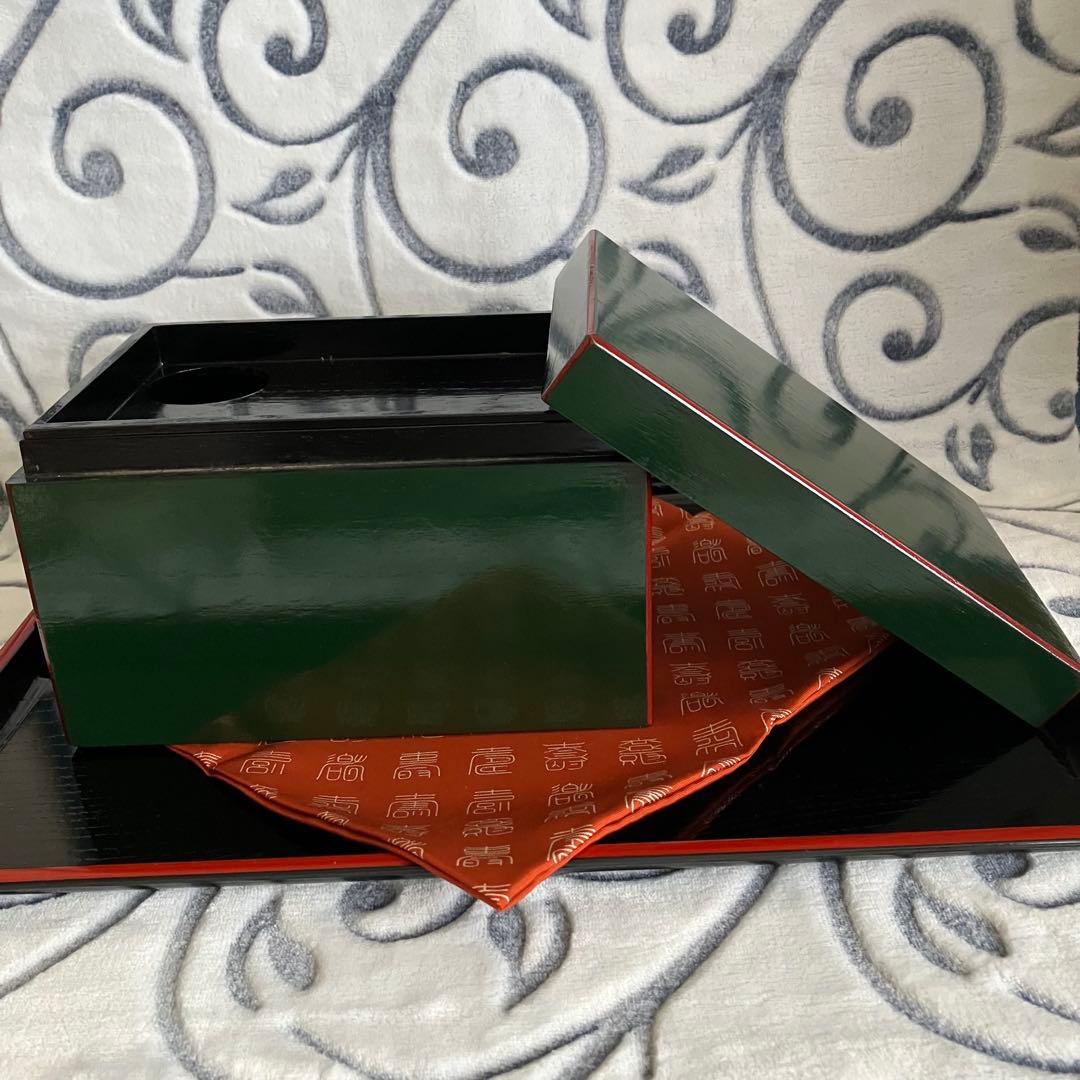 お値下げ 新品未使用 茶道具 青漆爪紅茶箱