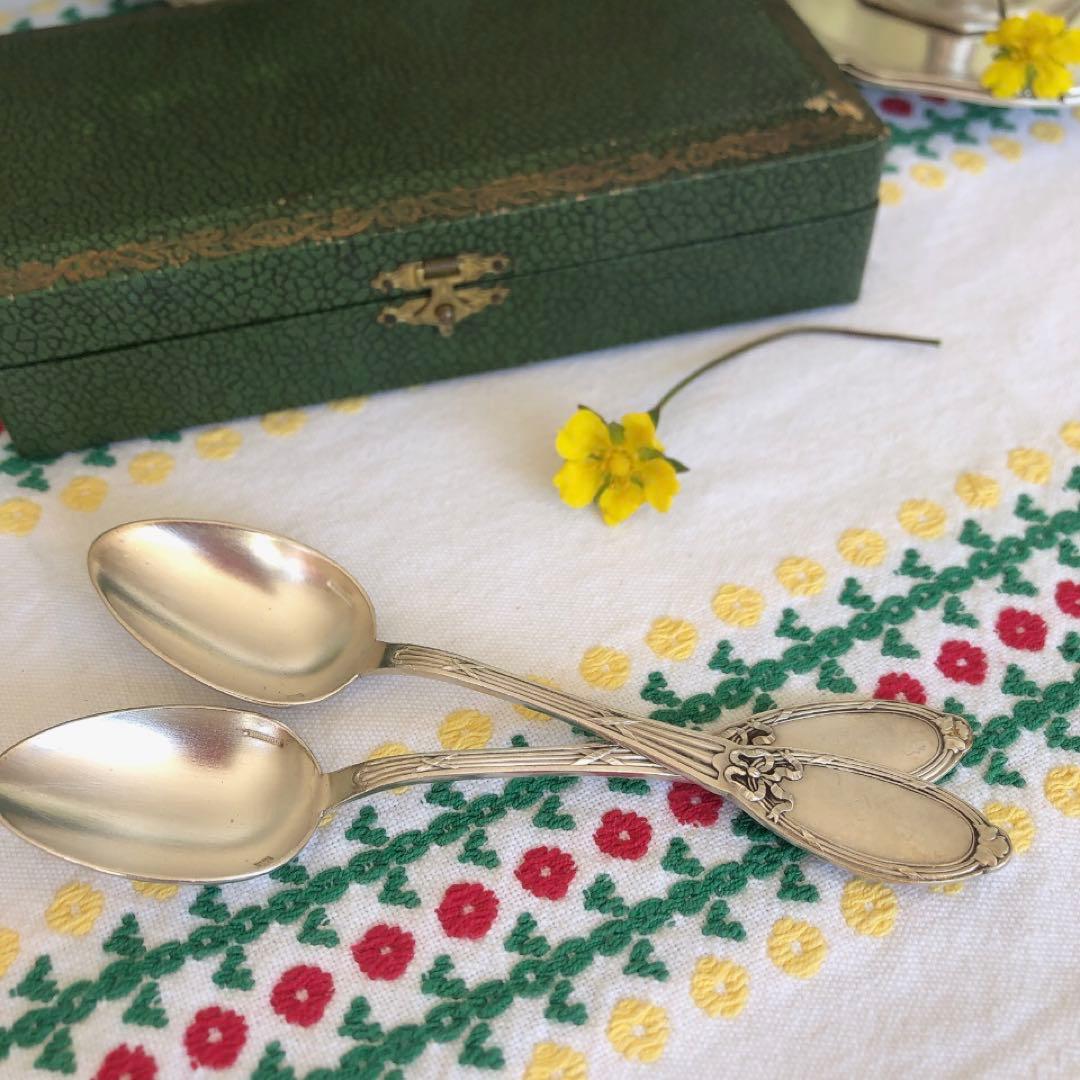 フランスアンティーク　箱付スプーン　6本セット　フランスアンティークカトラリー