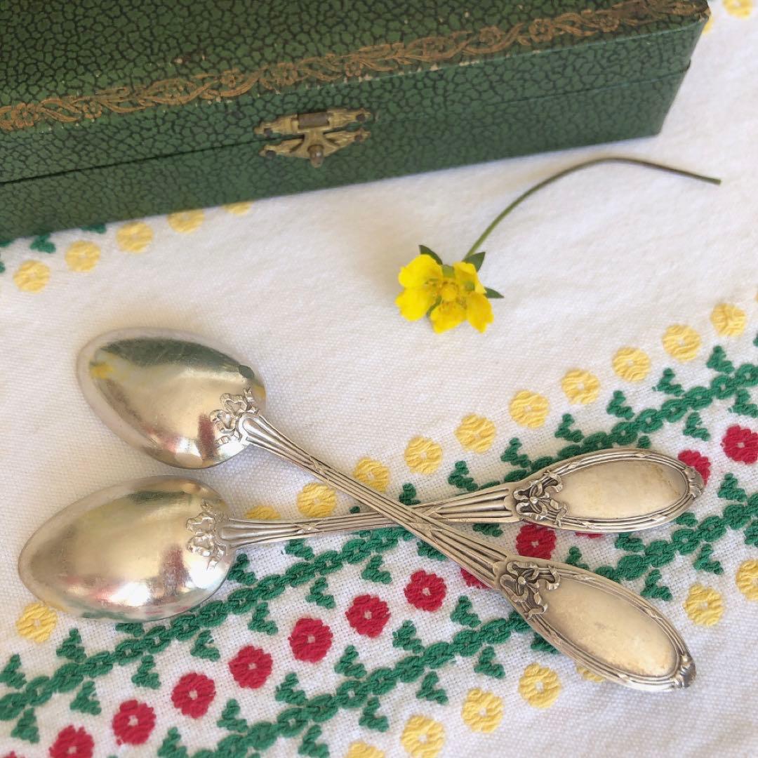 フランスアンティーク　箱付スプーン　6本セット　フランスアンティークカトラリー