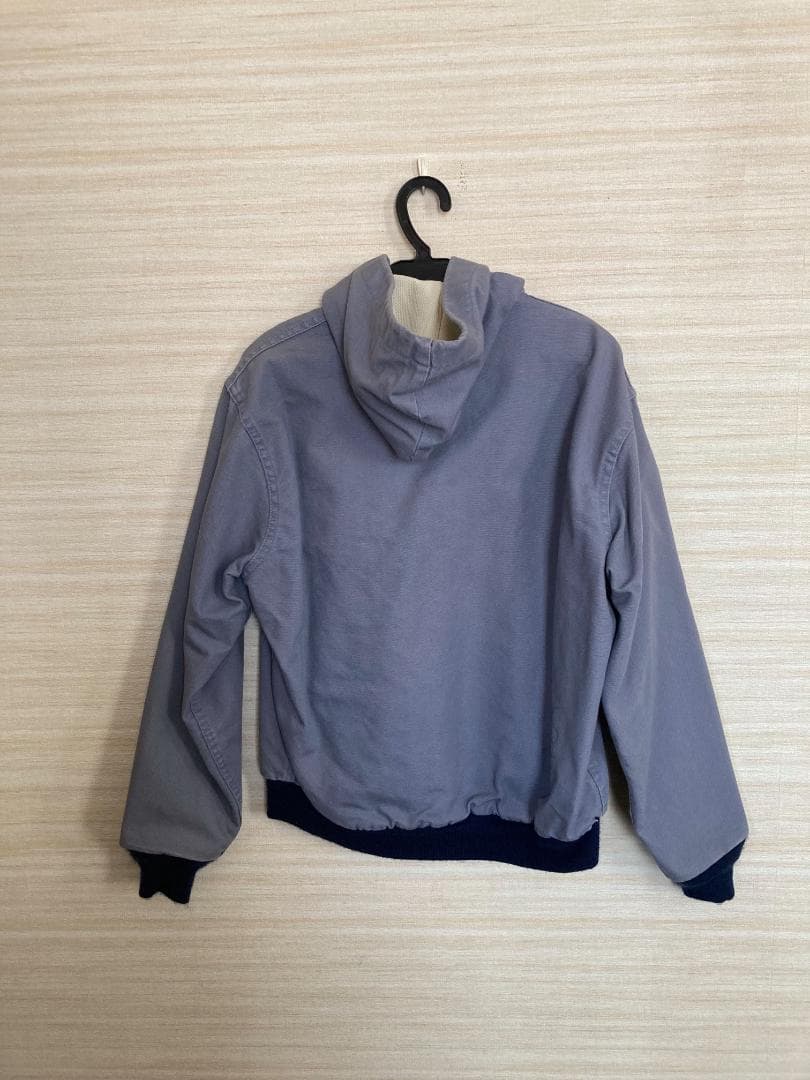 古着 carharttカーハート 90sダック地パーカー JR108 L 水色