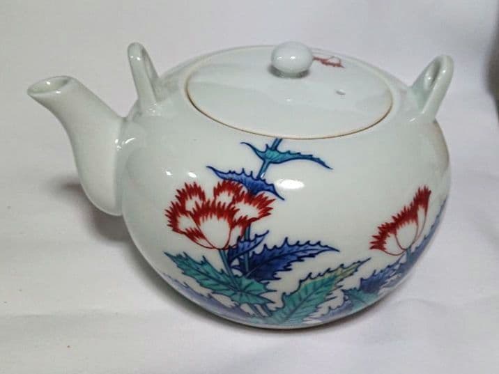 今右衛門茶器揃陶器の急須と湯呑みセットA396