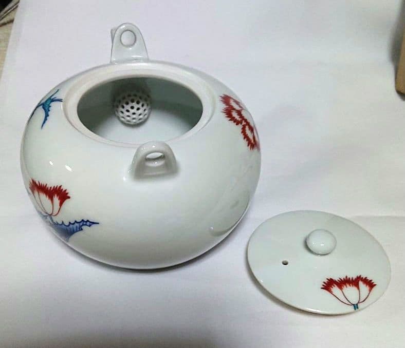 今右衛門茶器揃陶器の急須と湯呑みセットA396