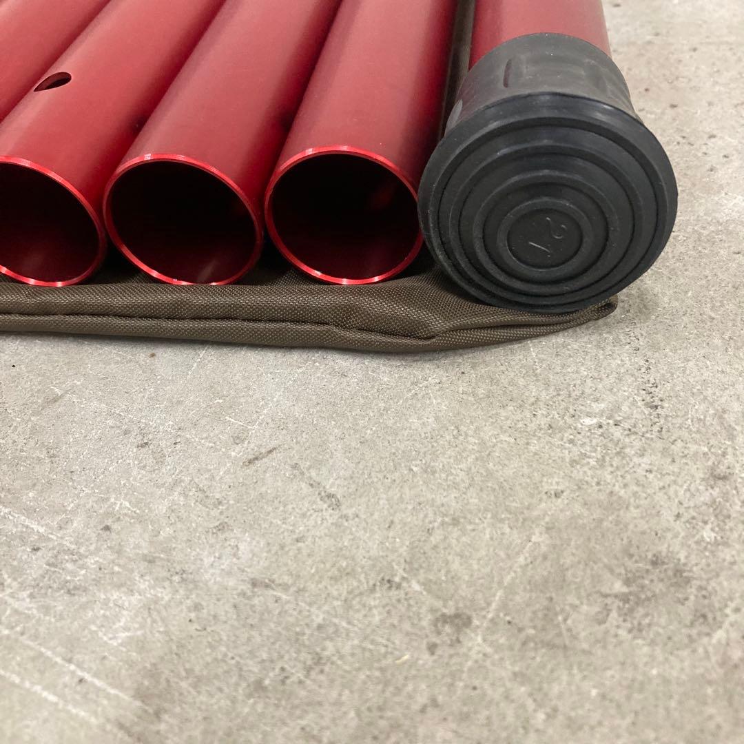 使用1回　スノーピーク　ウイングポール　レッド　280 2本セット　TP-001