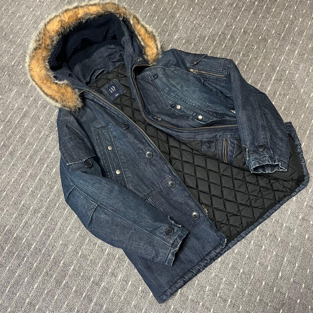 名作】00s OLD GAP オールドギャップ　デニム　N-3B Y2K ファー