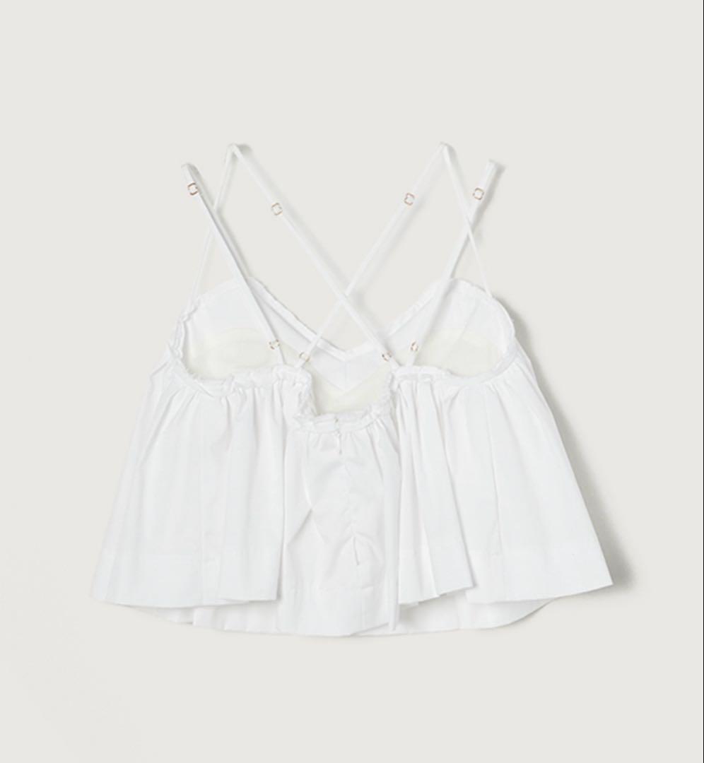 美品　anuans ウィングギャザーキャミブラウス