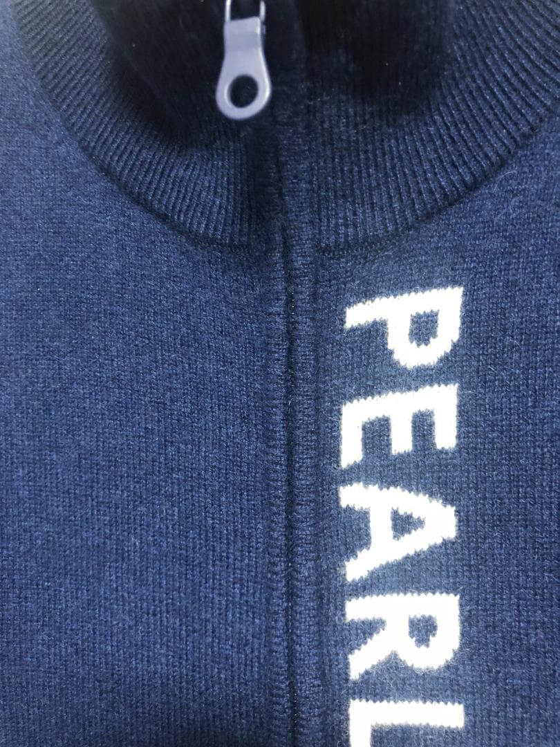 未使用 タグ付き カシミヤ フルジップアップ ニットブルゾン 4 M ネイビー