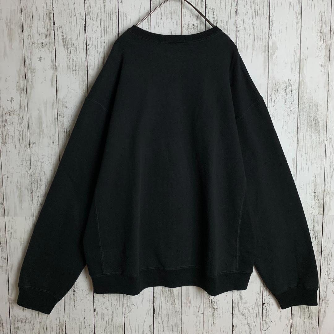 【希少XLサイズ】ブラックアイパッチ☆取扱注意ビッグ刺繍ロゴスウェット2261.