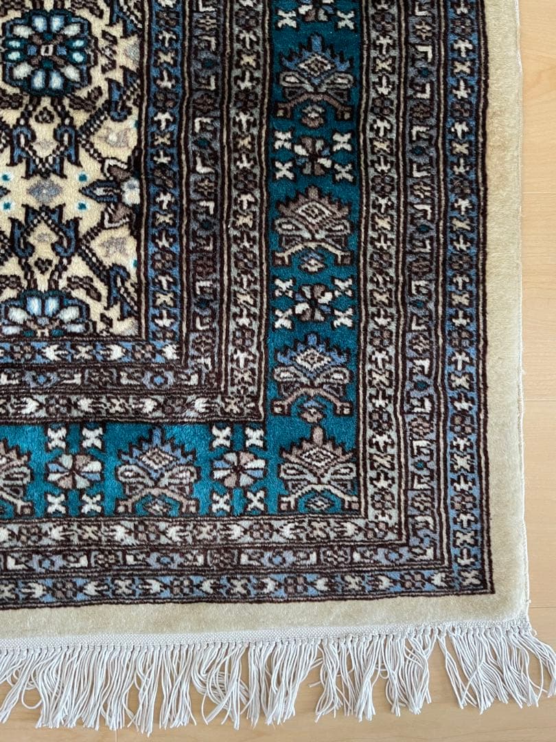 パキスタンラグ　ヴィンテージラグ　手織り絨毯　カーペット　ウール