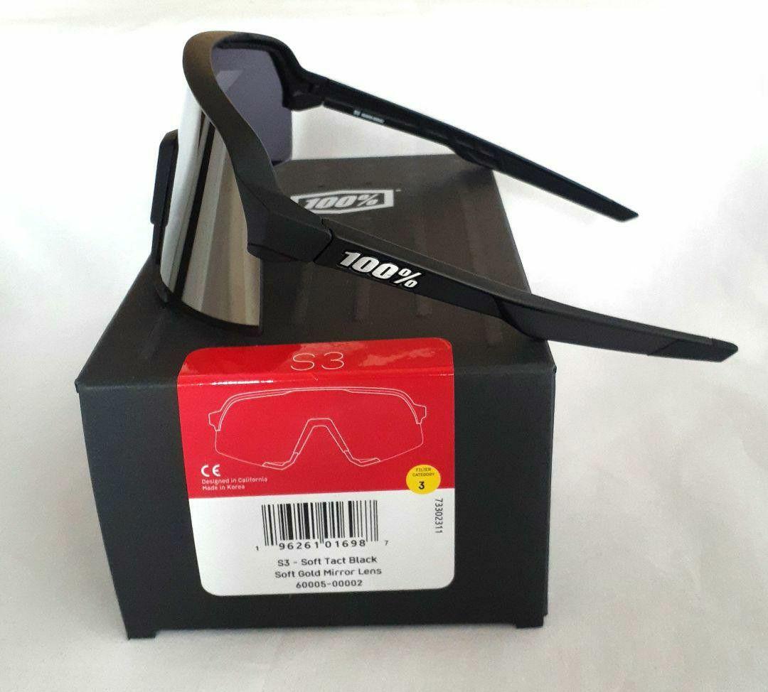 100% S3 ブラック ゴールド ワンハンドレッド サングラス