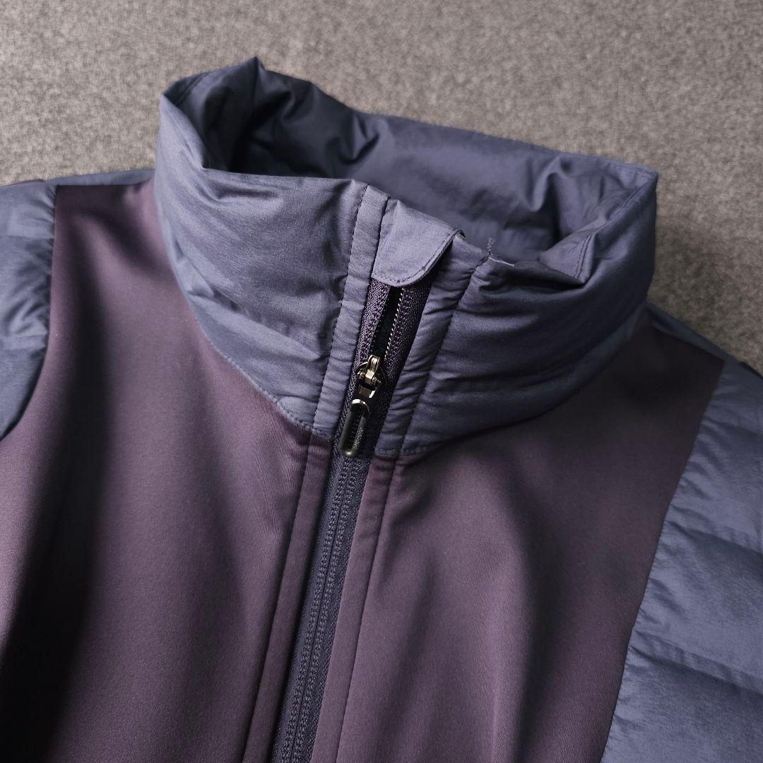 デサントゴルフ ダウンジャケット L ネイビー ジップ フェザー 切替え