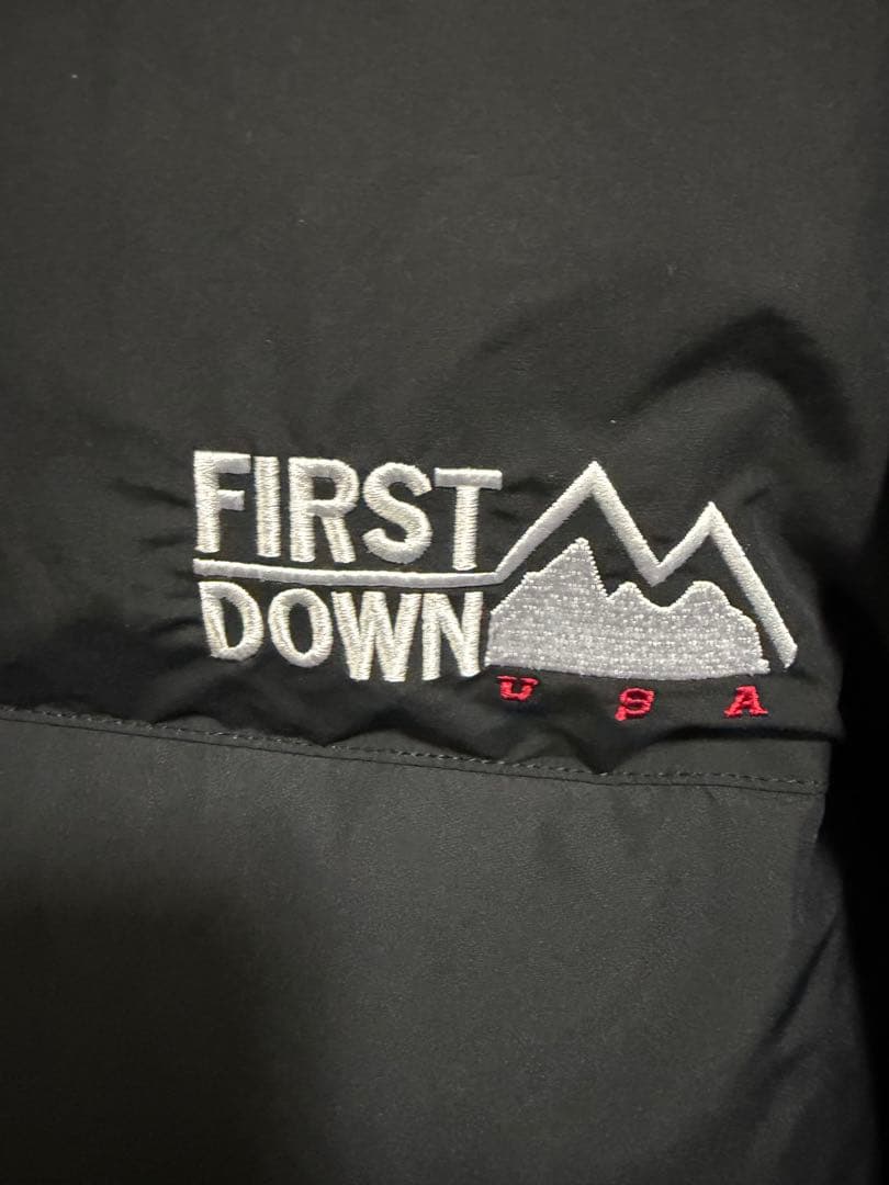 FIRST DOWN ブラック ダウンジャケットXL