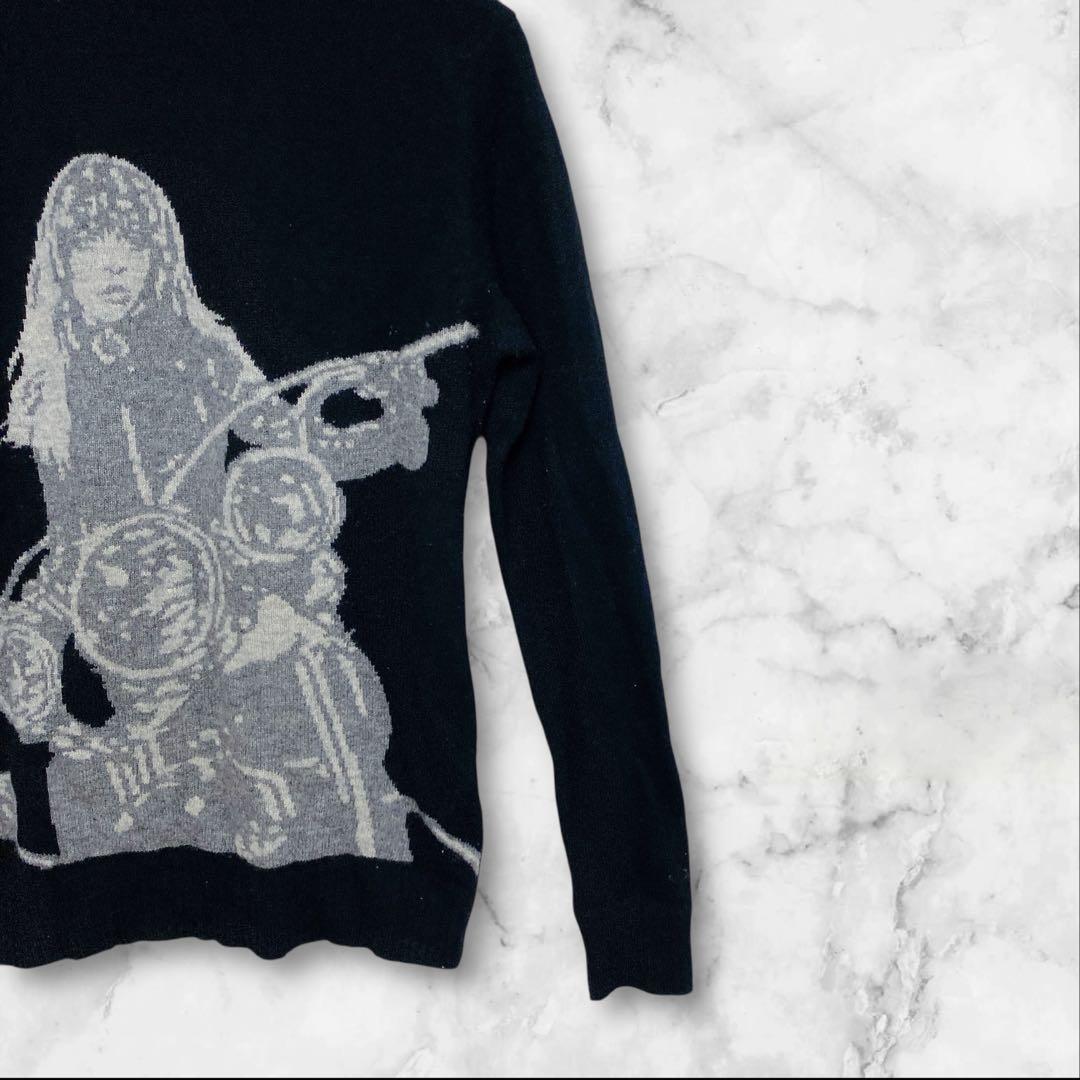 希少✨ヒステリックグラマー バイクガール タートルネック ニット セーター 黒