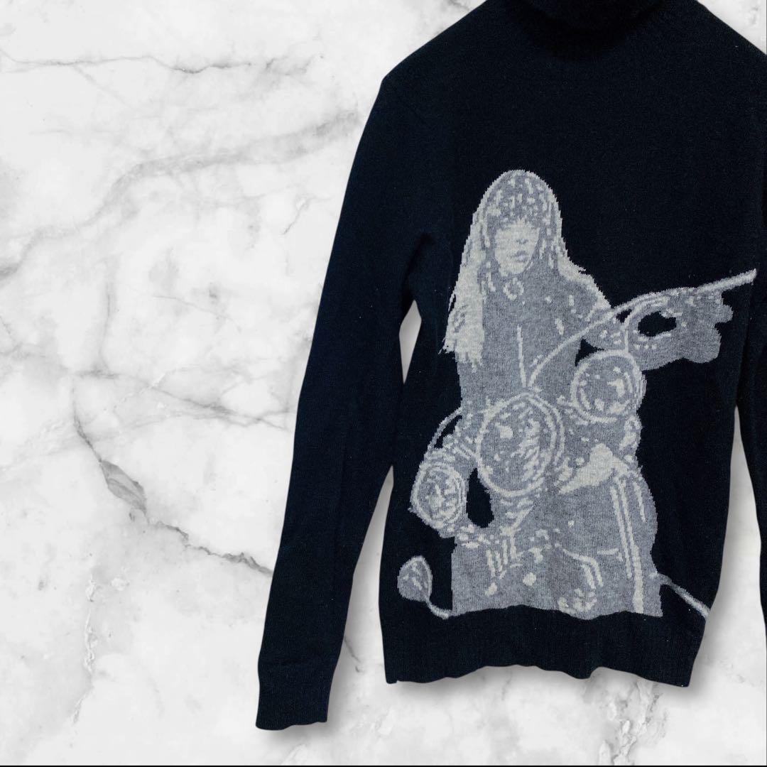希少✨ヒステリックグラマー バイクガール タートルネック ニット セーター 黒