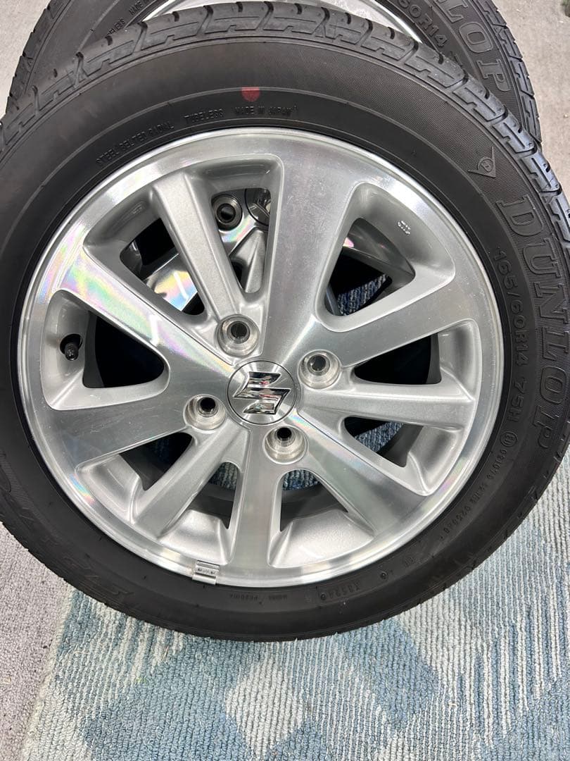 165/60/14 DUNLOP 14インチ 夏用タイヤ ホイールセット