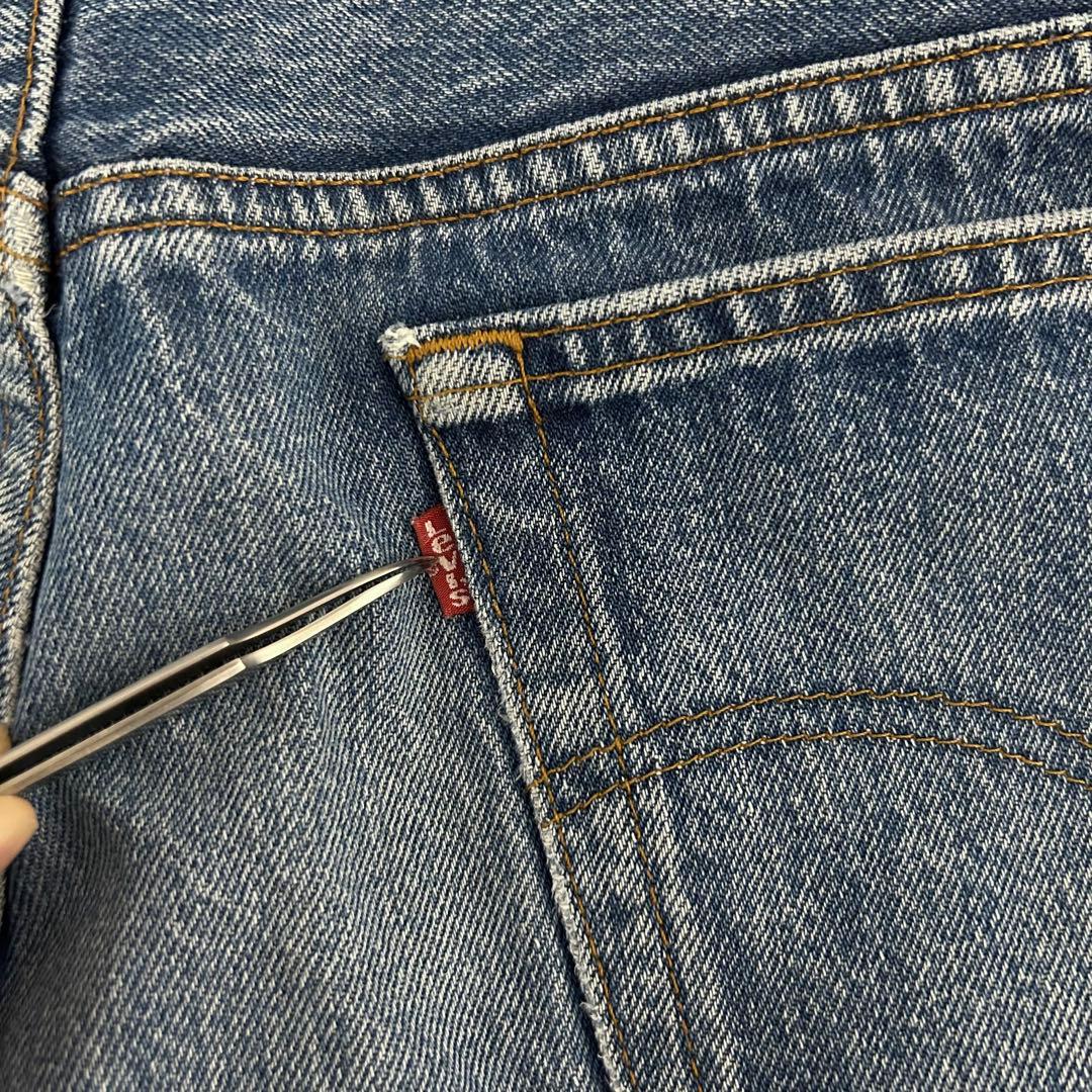 80s USA製 Levi’s 501 脇割 W40 要リペア ナイロンフット