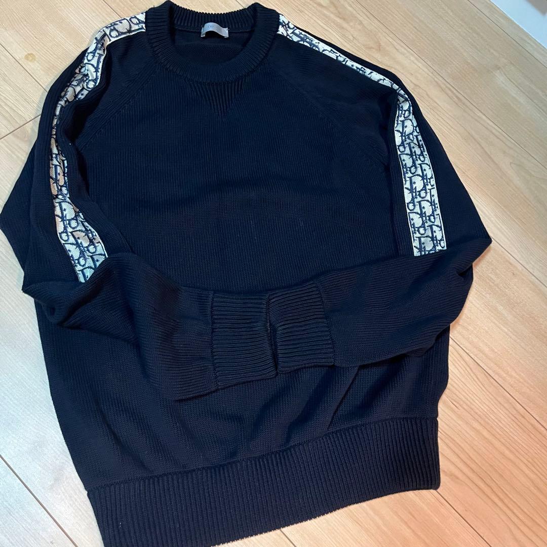 DIOR ディオールオム　オブリーク　コットン　ニット　セーター　S ホワイト