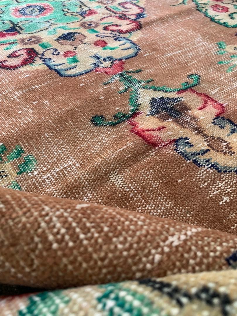 nyao様 超大判　271×140 超レア　トルコヴィンテージラグ　テラコッタ