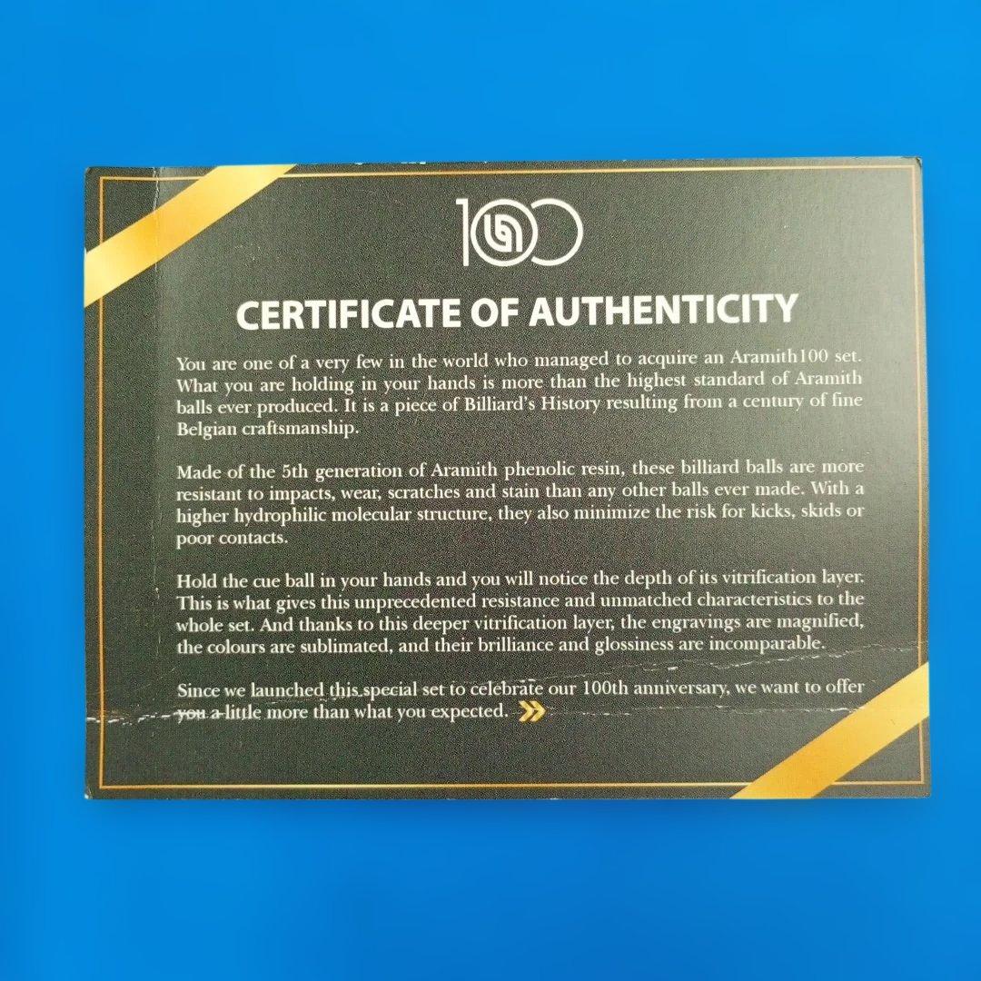 ボール　アラミス100（箱入） 限定モデル　aramith100