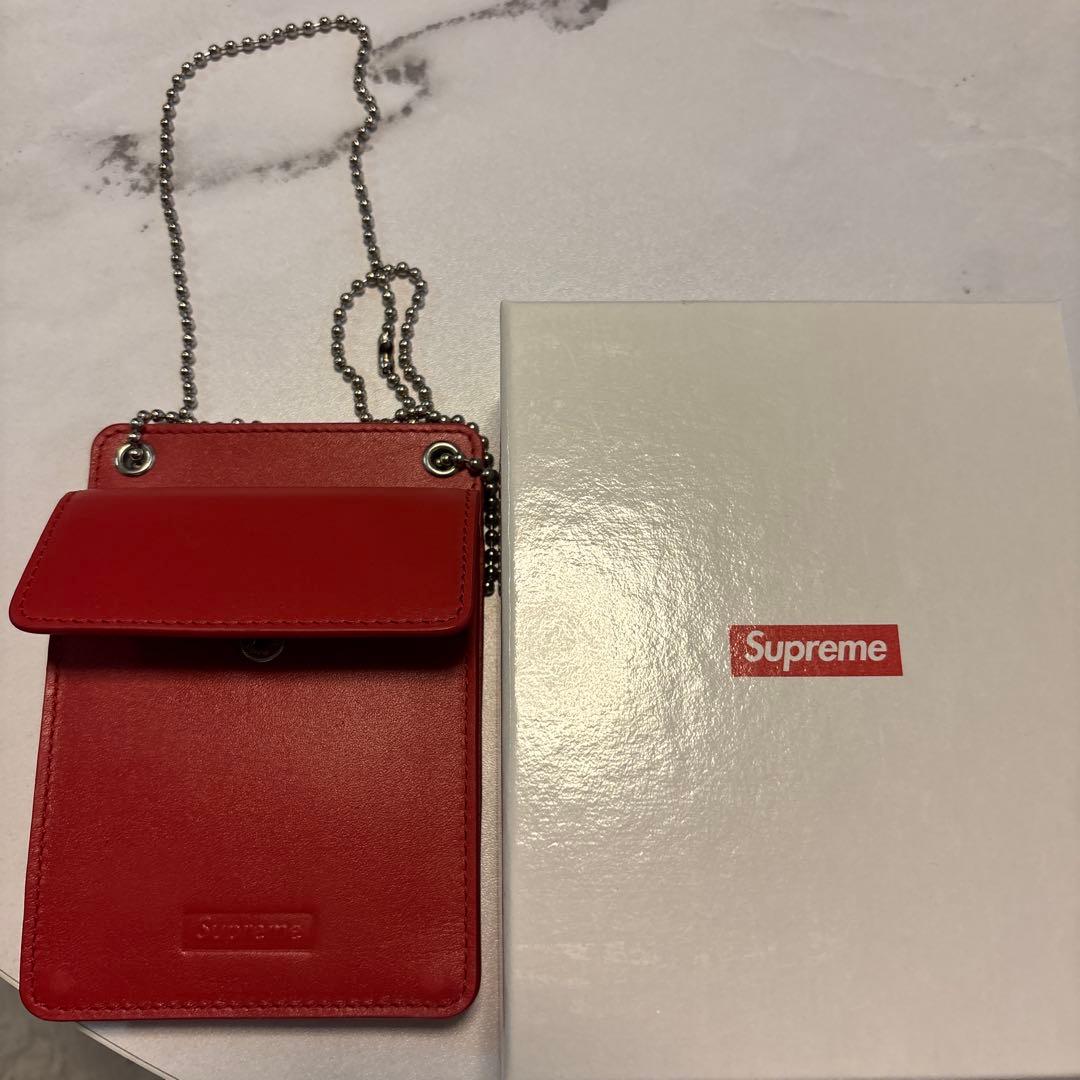 小物 Supreme Leather ID Holder + Wallet