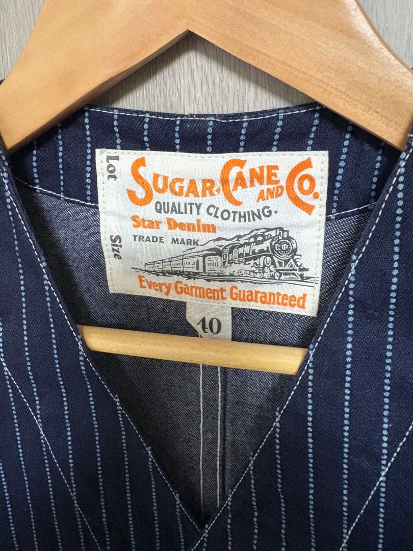 SUGERCANE ウォバッシュデニムベスト