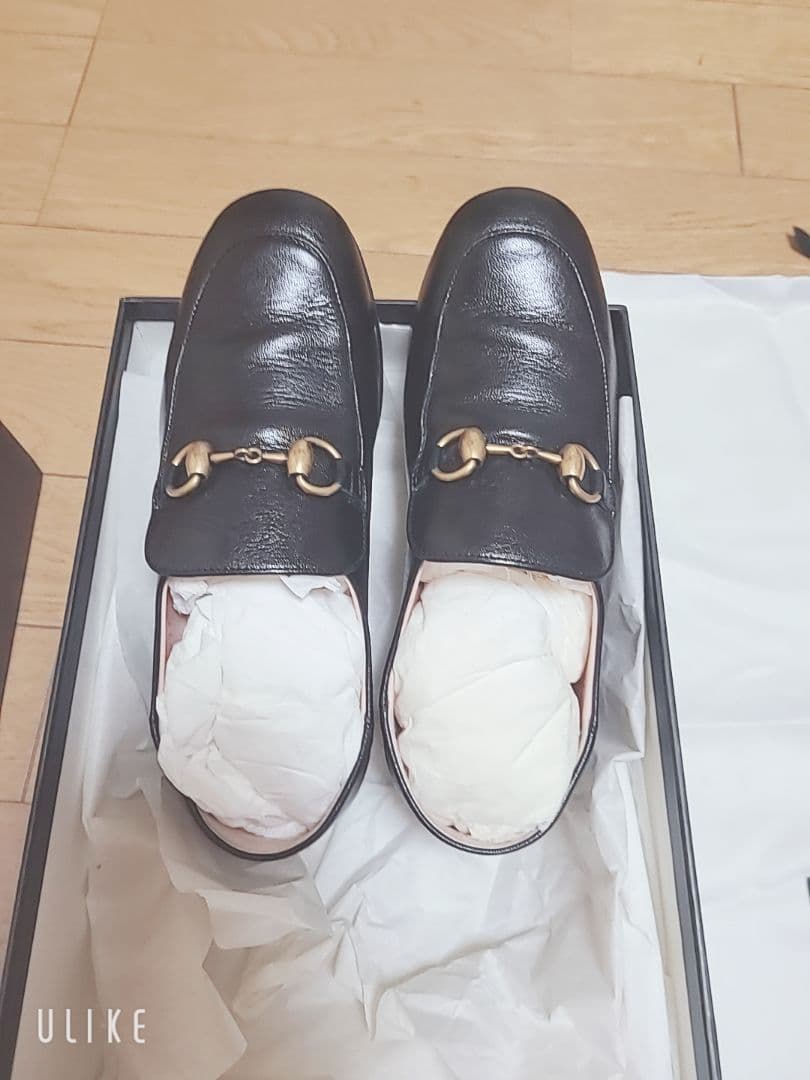 CUCCIグッチホースビットクリスタルローファー523097