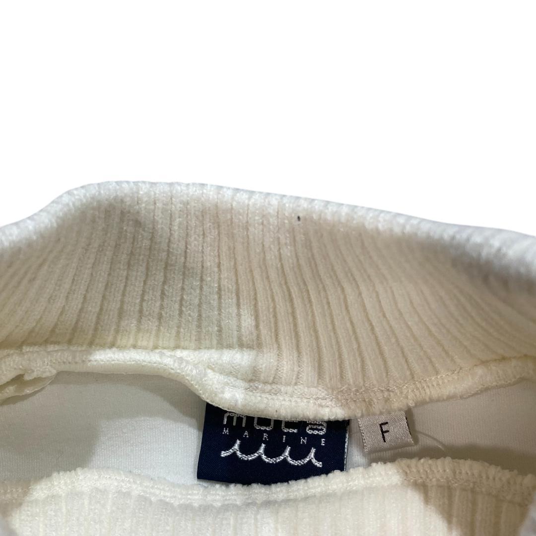 MUTA ムータ マリン ダンボールニット モックネック シャツ F ホワイト
