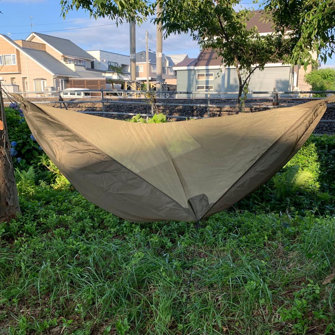 超希少 新品未使用 試し張り1回、オランダ軍ハンモックテントセット