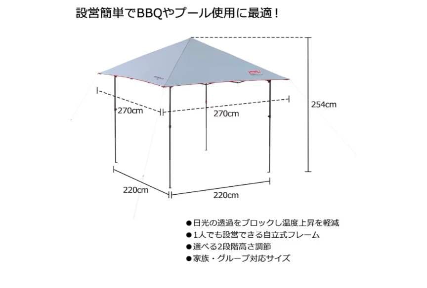 コールマンインスタントバイザーシェードII/M +／フルフラップ 1枚付き