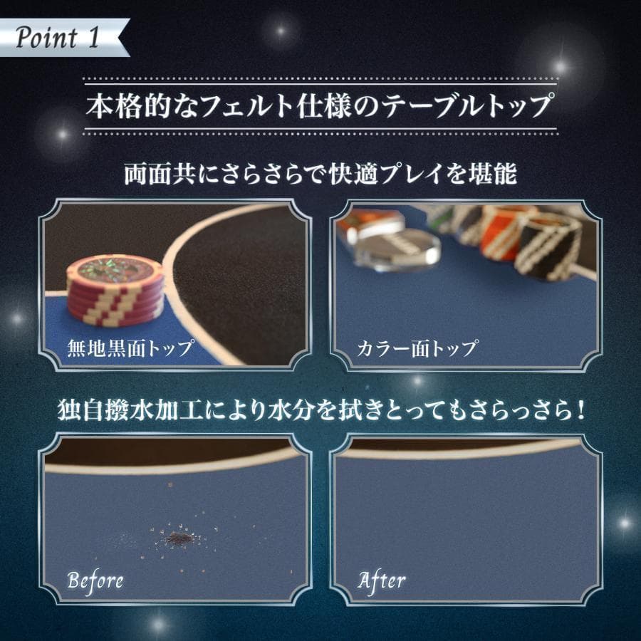 2653新品*ポーカーテーブル10人対応カジノ チップラック ドリンクホルダー黒