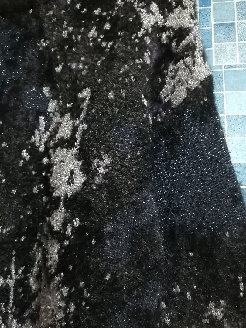 【黒 良品 キラキラ】即完売 HARE ラメアブストラクト ニット プルオーバー