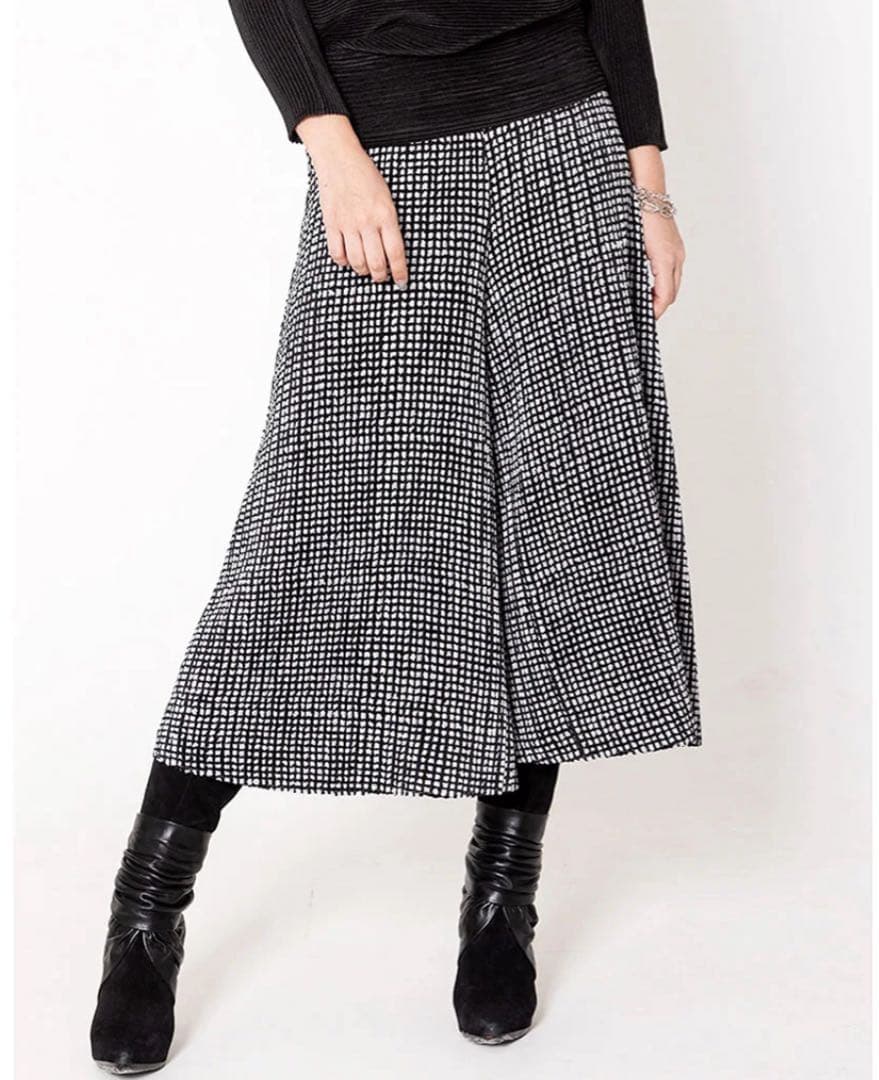 【新品】SPECCHIO フレアパンツガウチョパンツ チェック柄