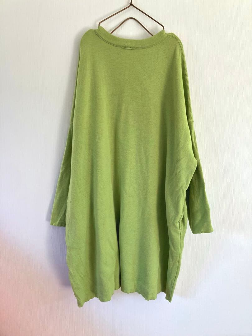 ●45R 45rpm●コットンスムースチュニック キミドリ