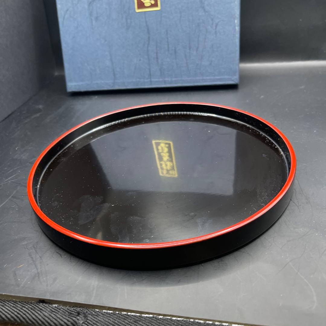 輪島塗　丸盆　5枚セット