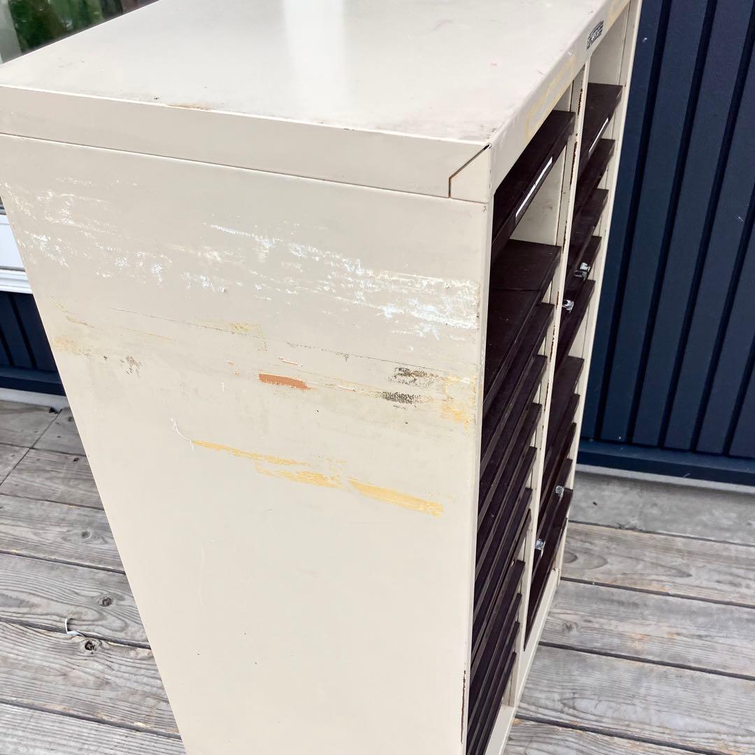 ② インダストリアル ライオン スチールキャビネット 書類入れ カルテケース