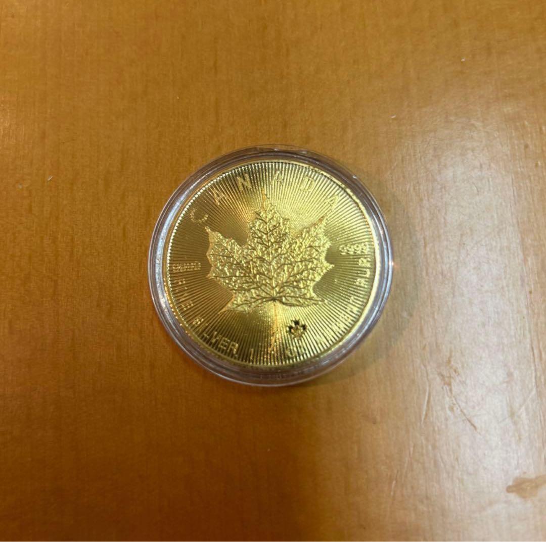 カナダ メイプルリーフ金貨 (メッキ)40mm