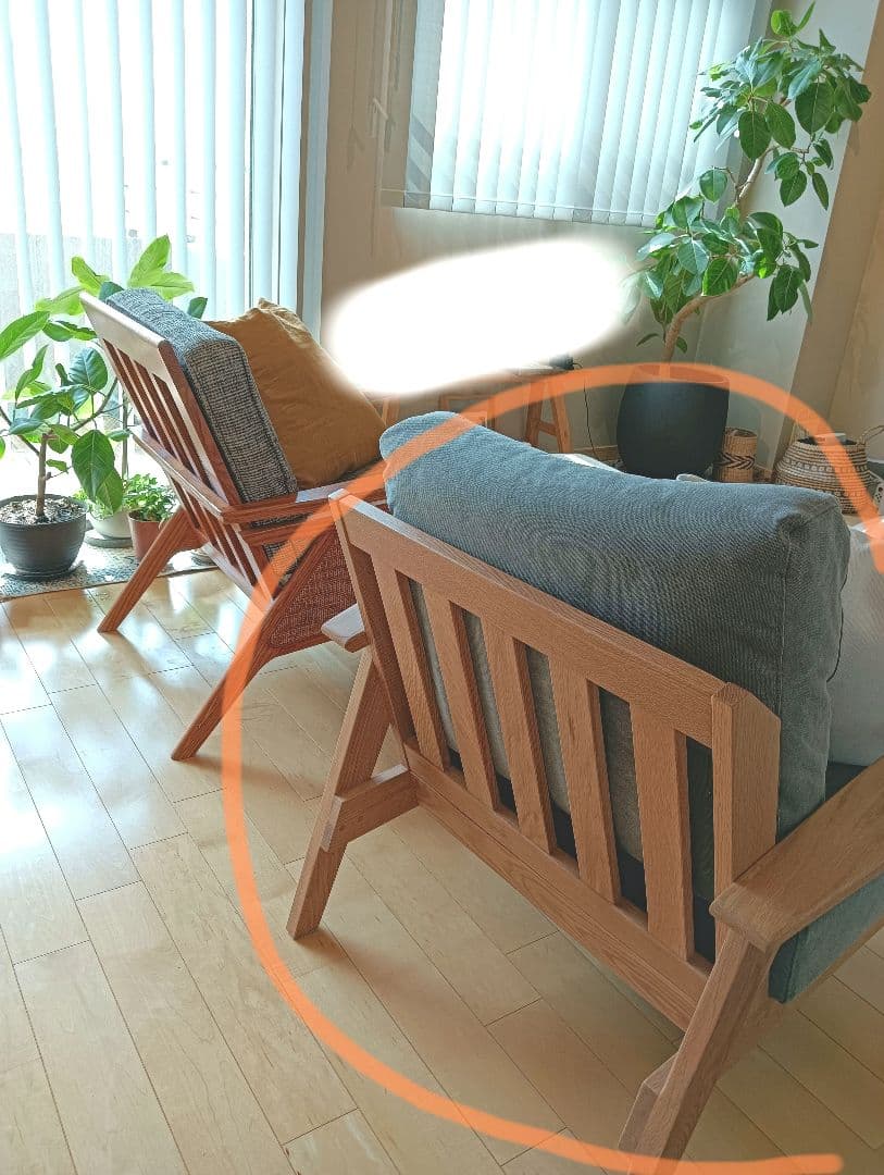 【アーバンリサーチドアーズ】ソファ 1P オーク無垢材