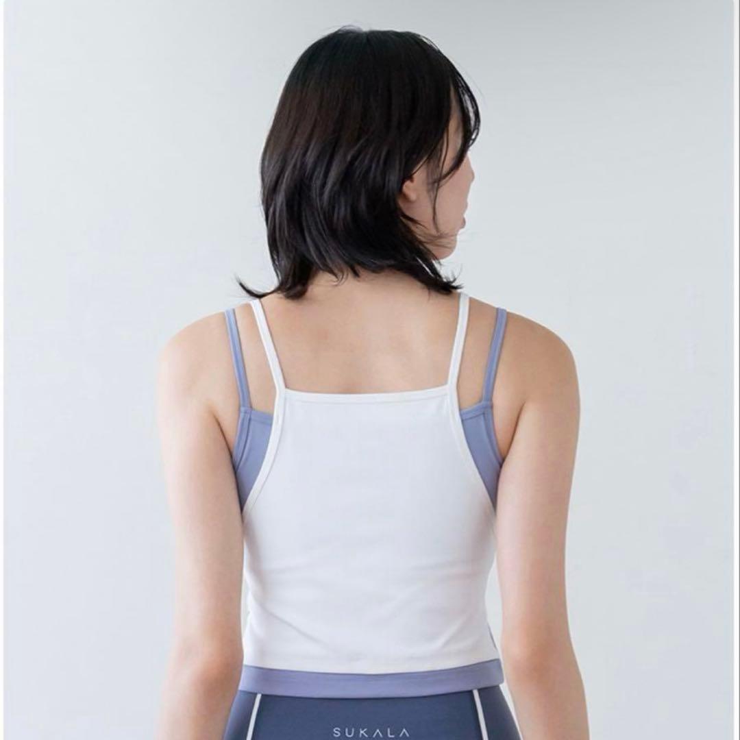 sukala スカーラ　リブコンビショートタンクトップ　キャミ　ヨガ　ブラトップ