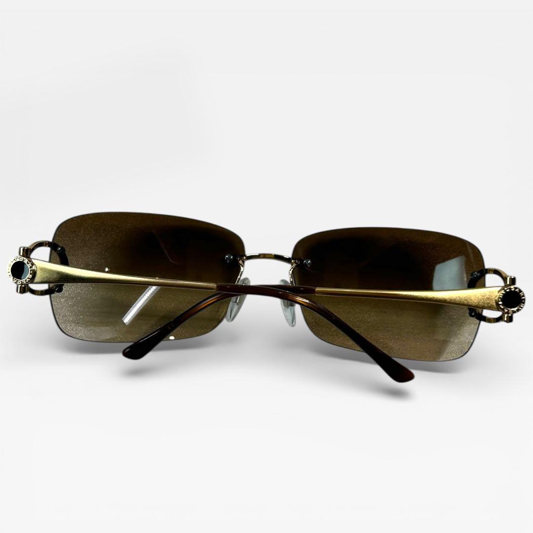 BVLGARI サングラス ゴールド ロゴリング ブラウングラデーション