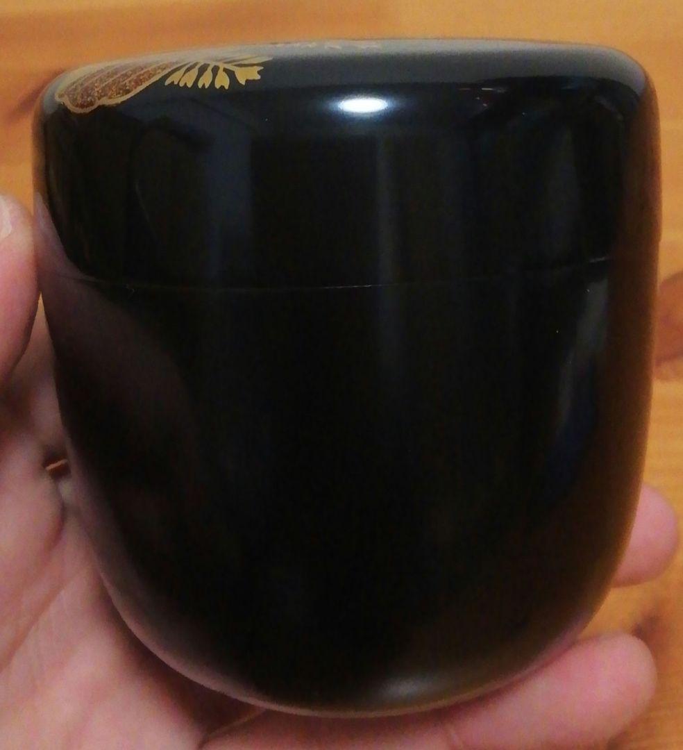 淡々斎書付　寛秋作　菊桐　蒔絵　棗　共箱　茶道具