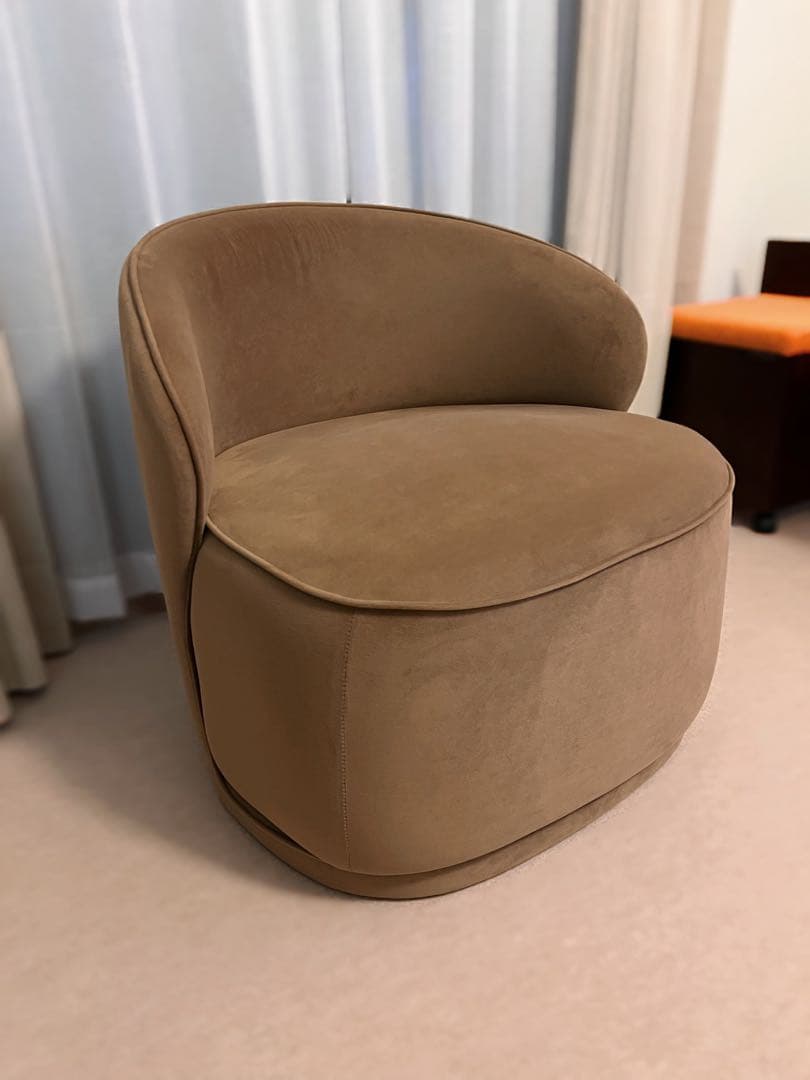 モダン ブラウン　1人掛けソファ