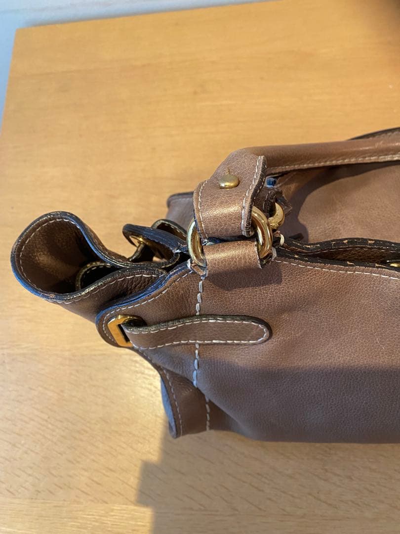 【お値下げ】希少品　ETRO エトロ　ハンドバッグ　ブラウン　ゴールド A4