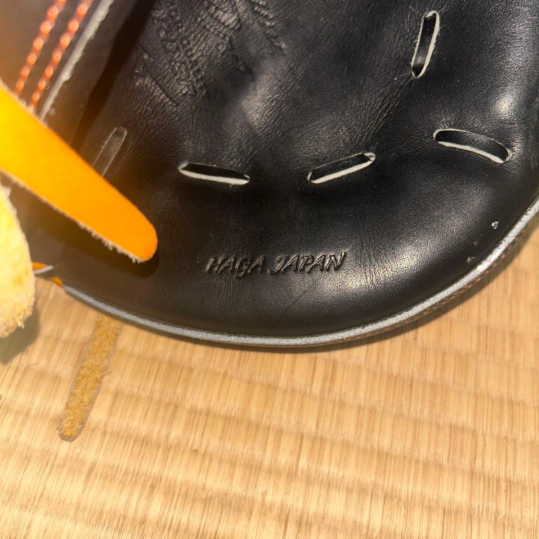 MIZUNO 軟式グローブ 黒/オレンジ 日本製