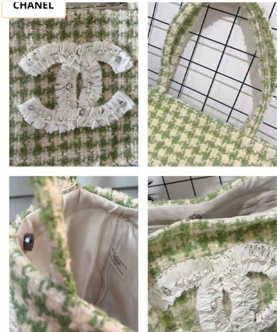 CHANEL メイクアップバッグ グリーン