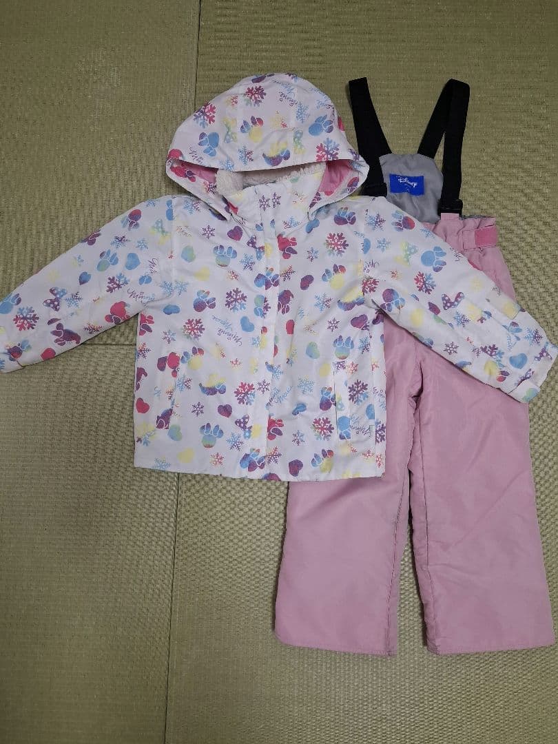 Disney ミニー スキーウェア グローブ、新品ゴーグルセット サイズ調整