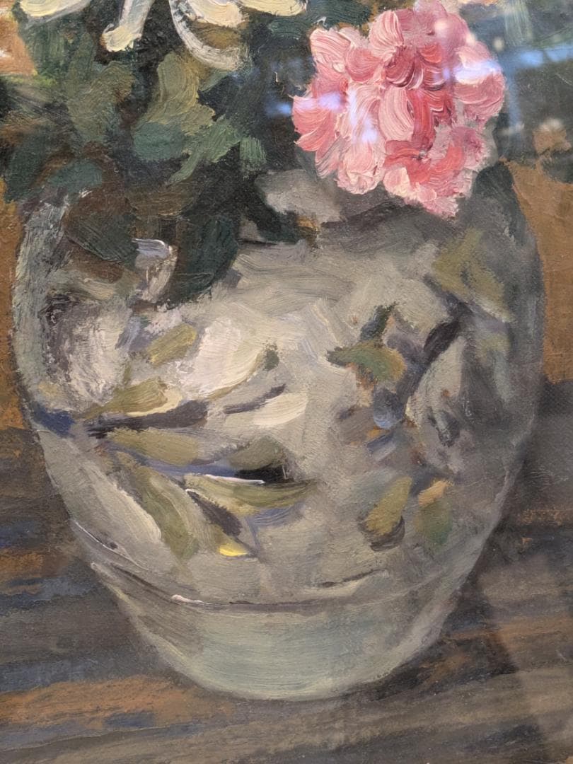 【新品6万円額縁】 油絵 花の絵 金縁 額入り 油彩 飾り額 高級金縁額