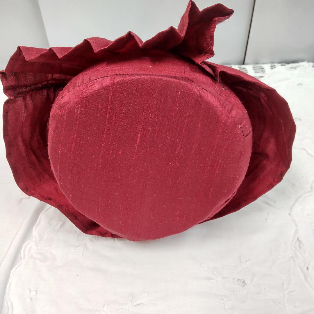 ハーフドール　ピンクッション　ボルドー