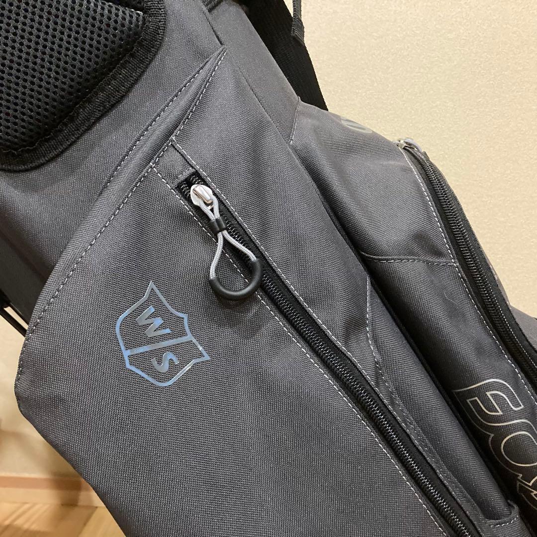 Wilson ゴルフキャディバッグ グレー　スタンド　キャディーバッグ　軽量